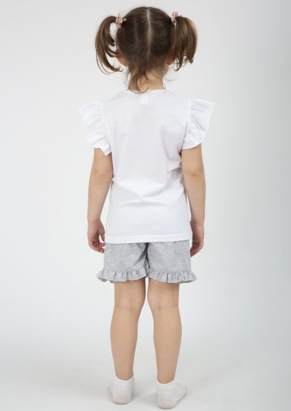 Комплект для дівчаток Roksana р.122-128 білий із сірим №0018/12144 