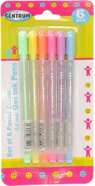 Набор ручек гелевых Centrum Pastel 6 шт. 86104 