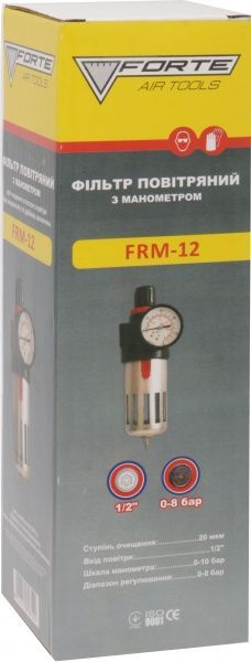Пневматический фильтр-редуктор с манометром Forte FRM-12