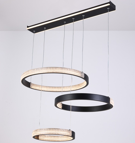 Світильник світлодіодний Hopfen Schwarz RP з пультом ДК 130 Вт чорний 3000-6000 К 