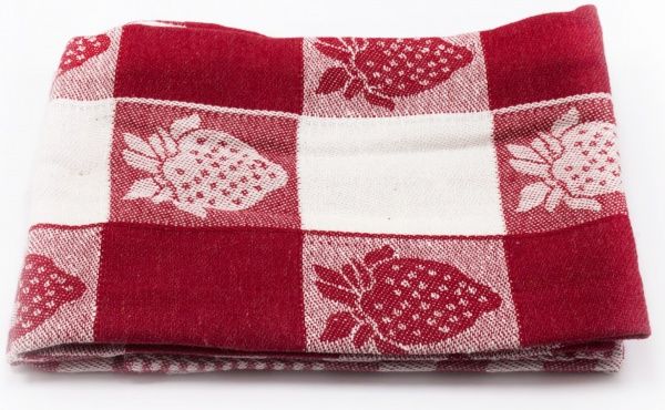 Набор полотенец кухонных Клубника 2 шт. 50x70 см Zastelli белый с красным 