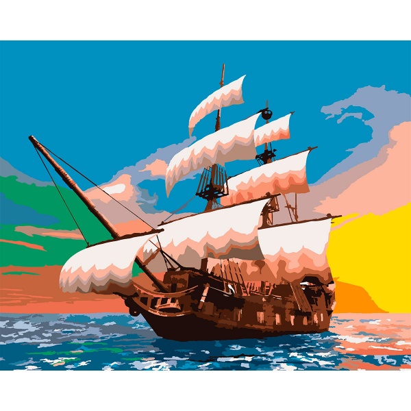 Картина по номерам Белые паруса 953950 40x50 см Santi 