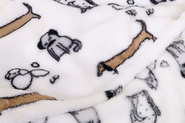 Плед Lotus собачки 100x120 см белый 