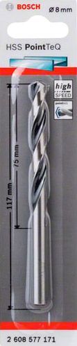 Свердло по металу Bosch HSS PointTeQ 75x117 мм 8 мм 2608577171