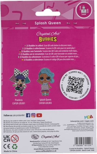 Набір для творчості Crystal Art Art Королева бризок CAFGR-LOL003