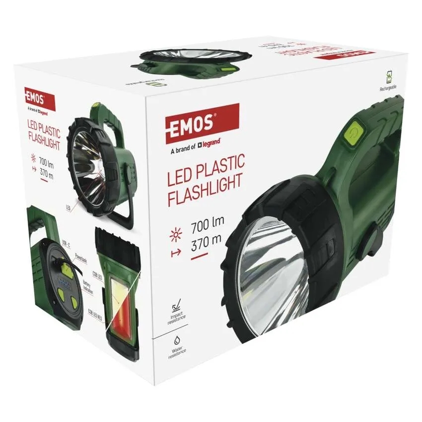 Фонарь Emos LED 3600 mAh 700 Lm зелено-черный P2315