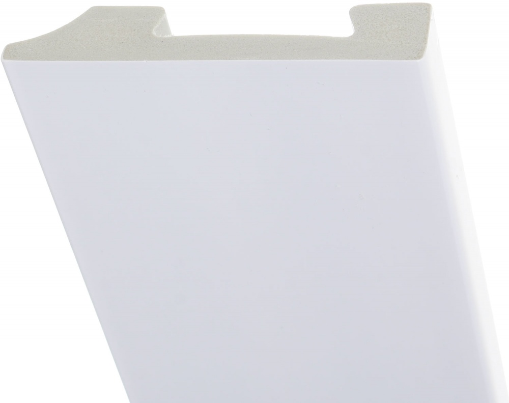 Плинтус дюрополимер King Floor JC 648-W1 белый 2000х80х12 мм