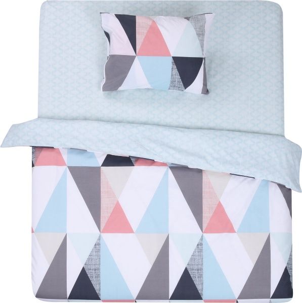 Комплект постільної білизни Веселі ромби 1,5 різнокольоровий 
