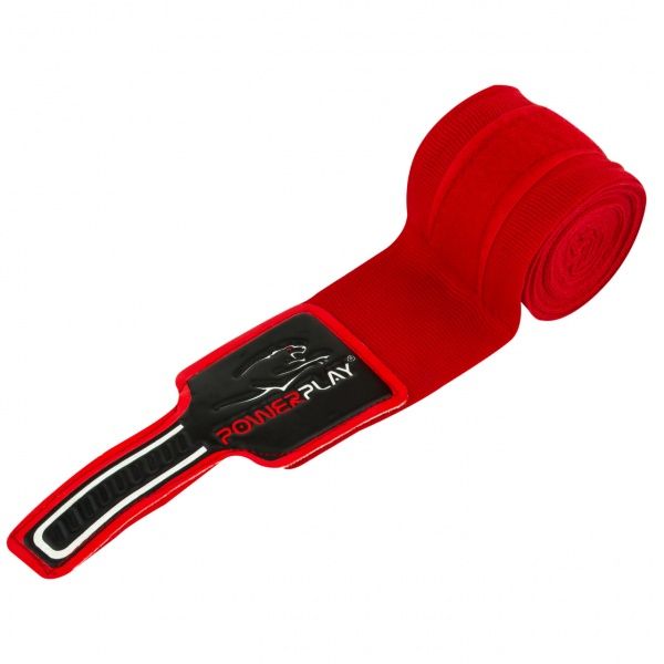 Боксерські бинти PowerPlay уні. 4 м червоні PP_3046 