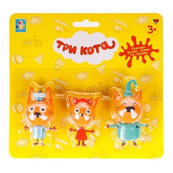 Набор фигурок Три кота Коржик, Карамелька и Компот T17171 