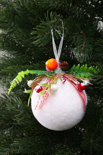 Куля новорічна HF20H0210 d 100 мм білий