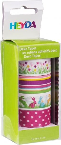 Набір клейкої стрічки паперової Тюльпан  4 шт. HEYDA