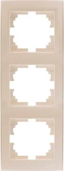 Рамка тримісна Lezard Rain вертикальна перлинно-білий 703-3030-153