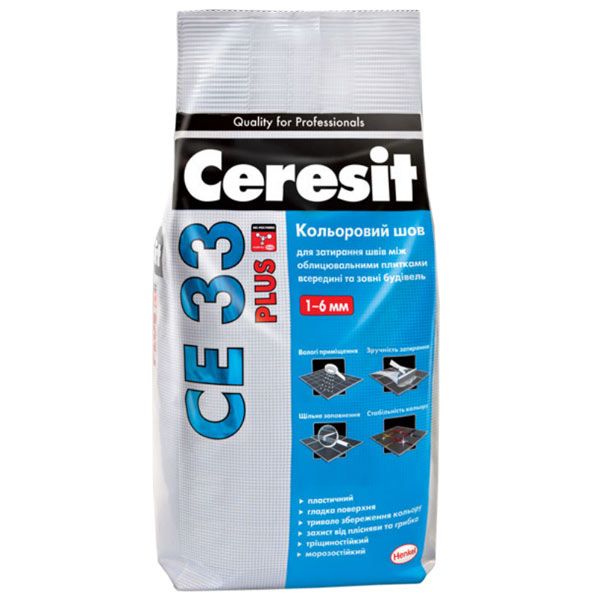 Фуга Ceresit CE 33 Plus 114 2 кг сірий