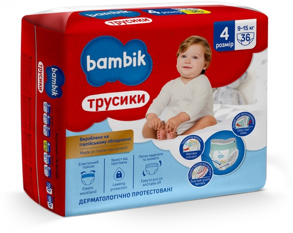 Подгузники-трусики Bambik 4 9-15 кг 36 шт.