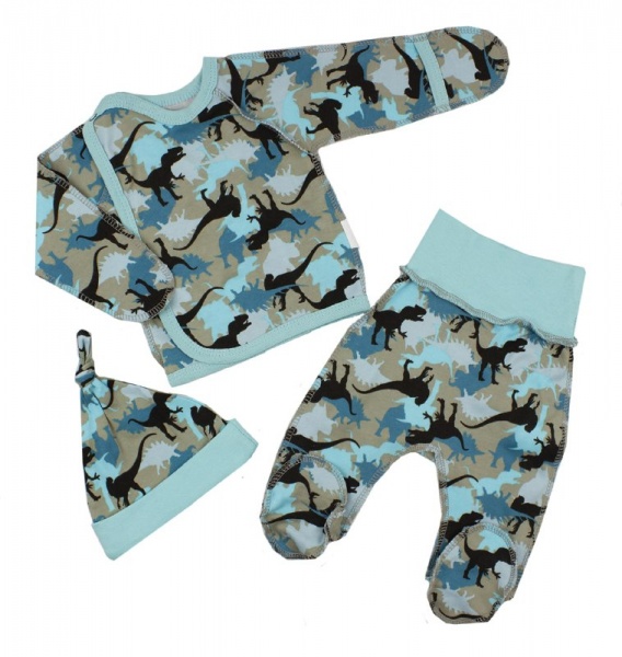 Комплект для новонароджених Маленькие люди Динозавр блакитний р.56–62 