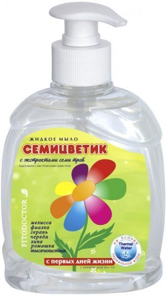 Мило рідке Фитодоктор Семицвітик з екстрактами 7 трав 300 мл