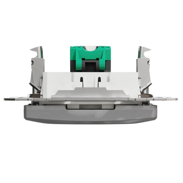 Розетка компьютерная без заземления Schneider Electric Sedna Design RJ45 категория 5E UTP алюминий SDD113451