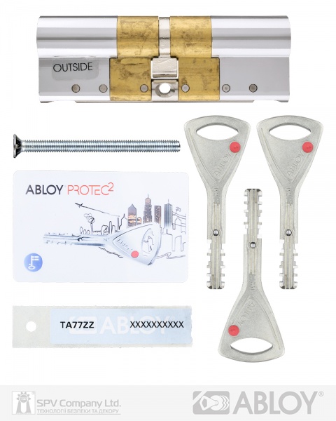 Цилиндр Abloy DIN MOD KK CY322 Protec2 31x36 ключ-ключ 67 мм хром