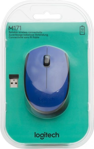 Миша Logitech Wireless Mouse M171 (910-004640) blue/black  