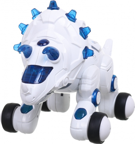 Інтерактивний робот Shantou Трицератопс 34х18х23 см біло-блакитний 1043A
