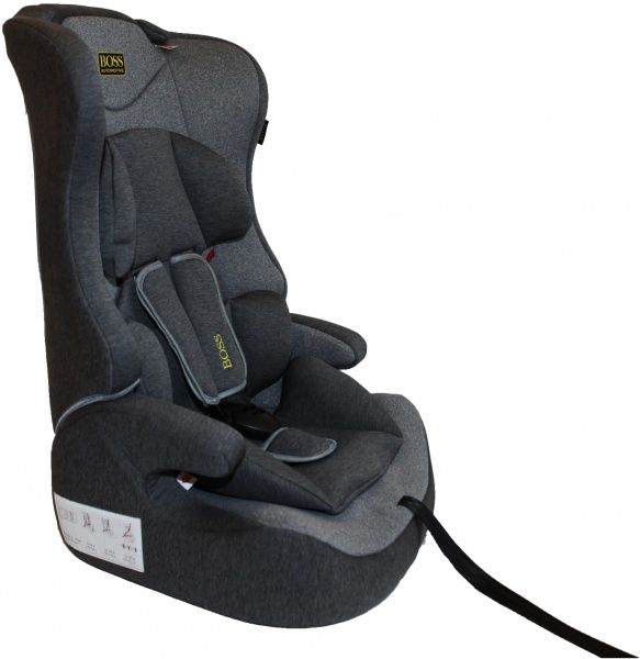 Автокресло BABY CAR SEAT серый с черным grey