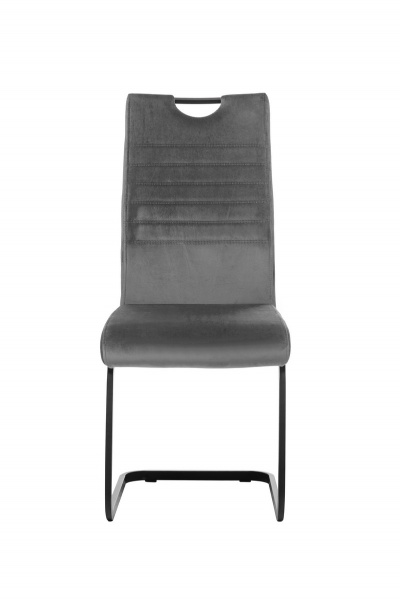 Стілець обідній Кімо велюр сірий/чорний
