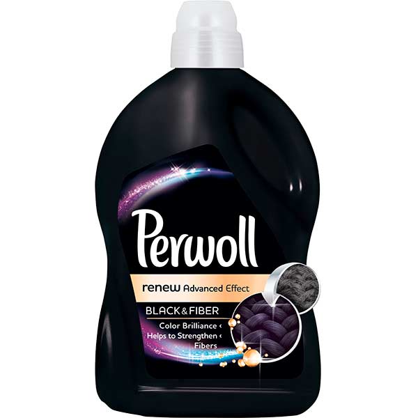Гель для машинной и ручной стирки Perwoll для деликатной стирки для темных и черных вещей 1,8 л