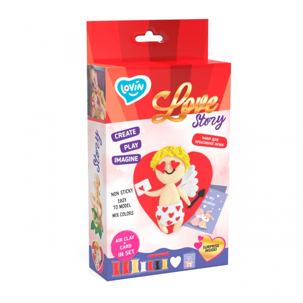 Набір для творчості Love story Купідон з повітряним пластиліном Lovin 