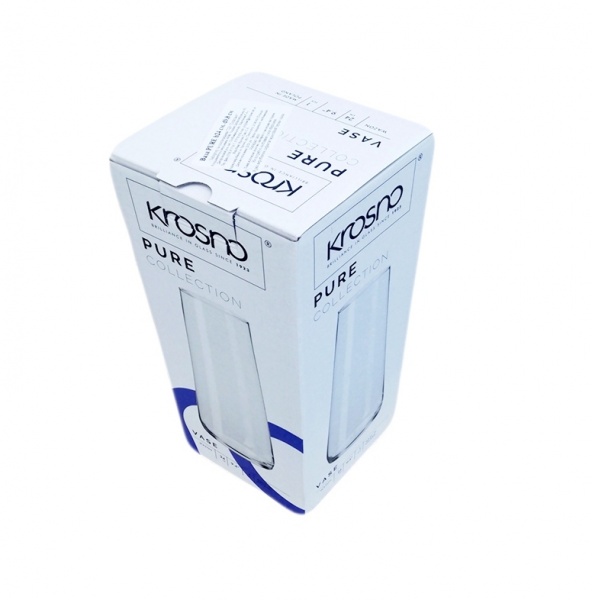 Ваза Krosno Циліндр прозора скляна H200/D100 20 см 