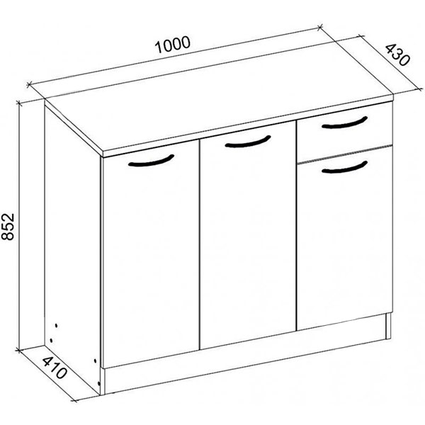 Буфет Грейд Palmer 100 низ белый 