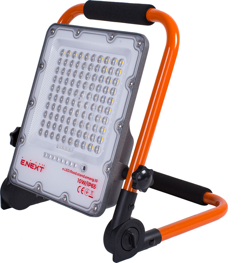 Фонарь светодиодный E.NEXT e.LED.flood.stand.emerg.10 оранжевый