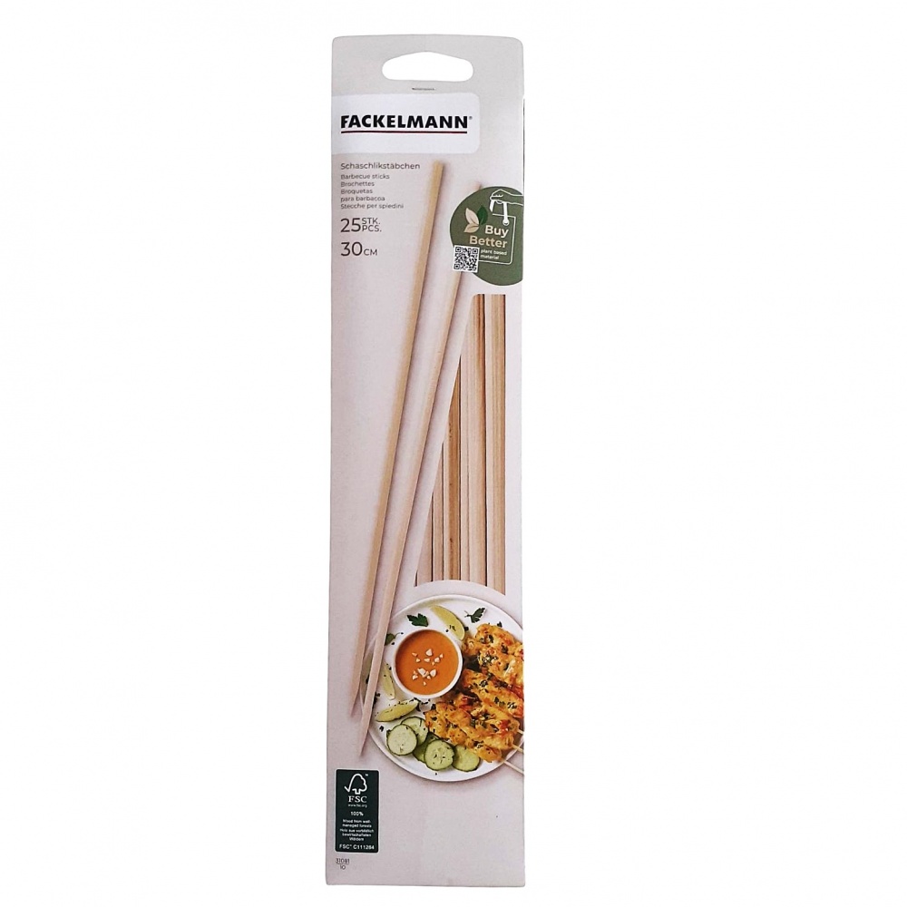 Палочки для шашлыка Fackelmann 0,3х30 см 25 шт. 31081
