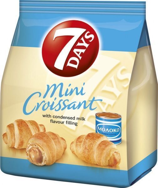 Мини-круассаны 7DAYS Вареная сгущенка 21 шт. 65 г (5201360573493)  — фото 1