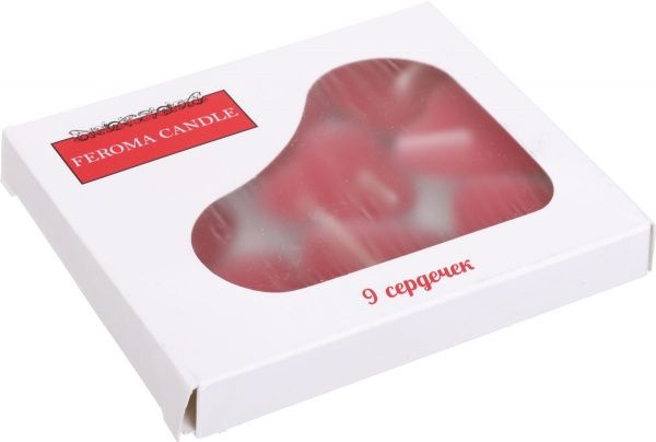 Набор свечей сердце 9 шт.