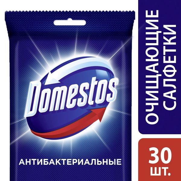 Антибактериальные влажные салфетки Domestos 30 шт.