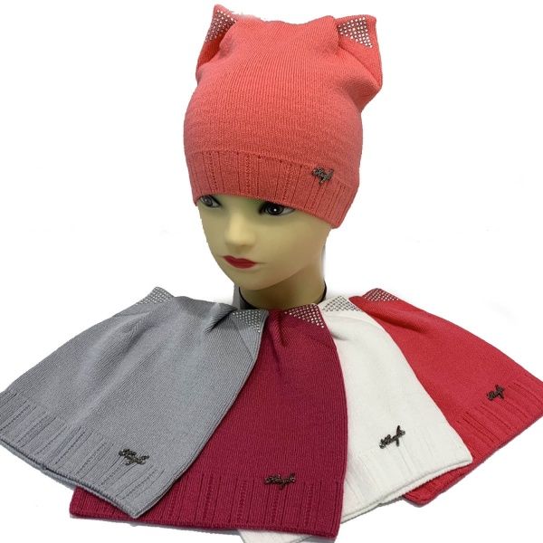 Шапка для дівчаток р.52-54 в асортименті 1303 