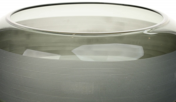 Ваза скляна морозний сірий Luxio d25 h12 см Wrzesniak Glassworks