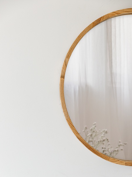 Зеркало настенное Luxury Wood Perfection Slim ясень темный D700 мм 