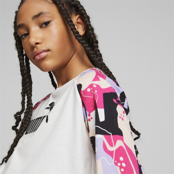 Футболка Puma ESS+ STREET ART RAGLAN AOP TEE G 67350702 р.152 білий