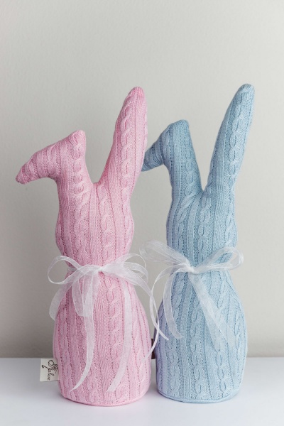 Декорация пасхальная Заяц Розовый Стопер