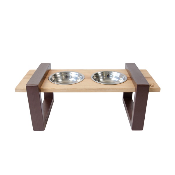 Підставка з мисками 10 центів для Джека №1 M 2 шт. по 250 мл коричневий