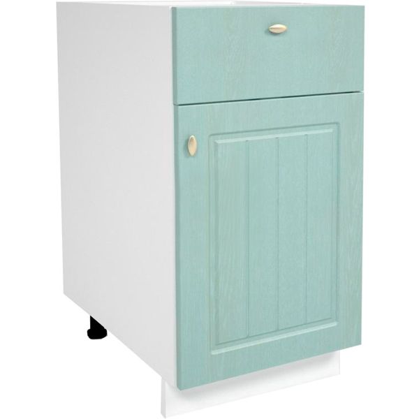 Тумба нижняя МС Прованс изумруд Ням 40/82/52 (1+1) с метабоксом прованс изумруд Грейд