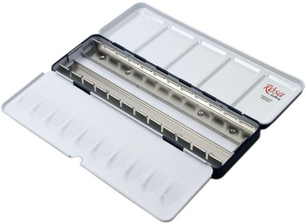 Пенал для художніх матеріалів для акварельних фарб 14 кювет