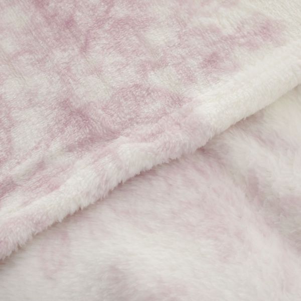 Плед Flannel Roses 160x200 см білий із рожевим La Nuit 