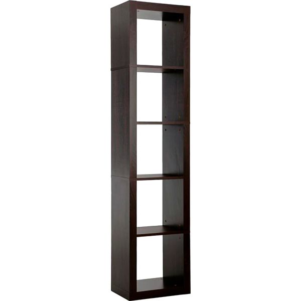 Стелаж двосторонній Inteo Кубус МІКС 1x5 438x1854x290 мм венге 