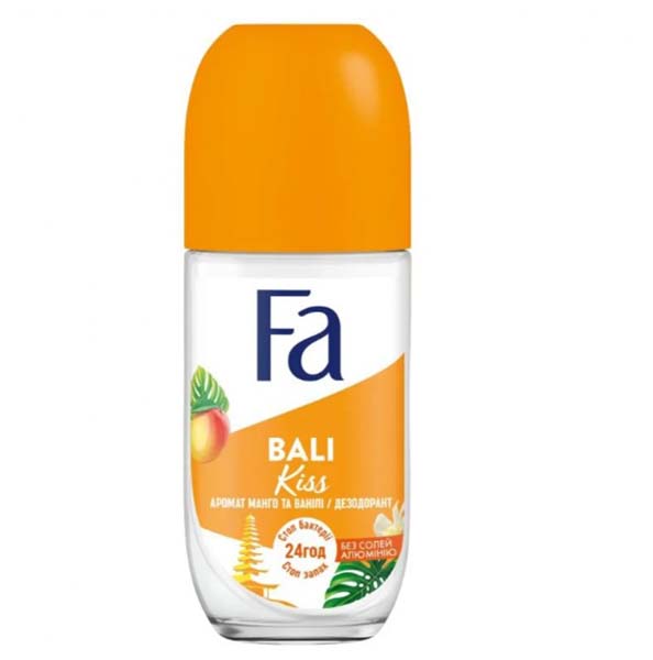 Антиперспирант для женщин Fa Ритмы островов Ритми островів Bali Kiss Аромат Манго і Квітки Ванілі 50 мл