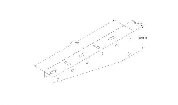 Консоль кронштейна 200 мм (1,5 мм) 