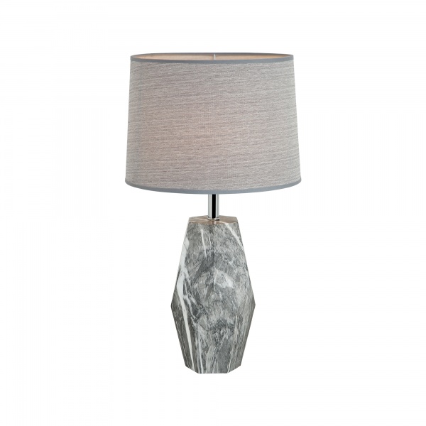 Настольная лампа Vio Concept by LUCEA Esina mid 1x40 Вт E27 бело-серый/хром 80368-02-TB1-GW 