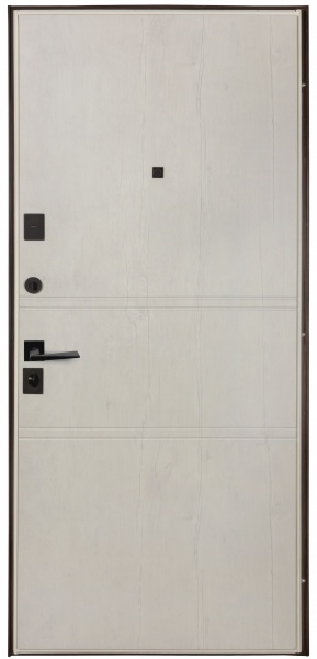 Дверь входная Булат К-8 (квадро) 539/237 mamba morion / рустик авиньон блан 2050x950 мм левая